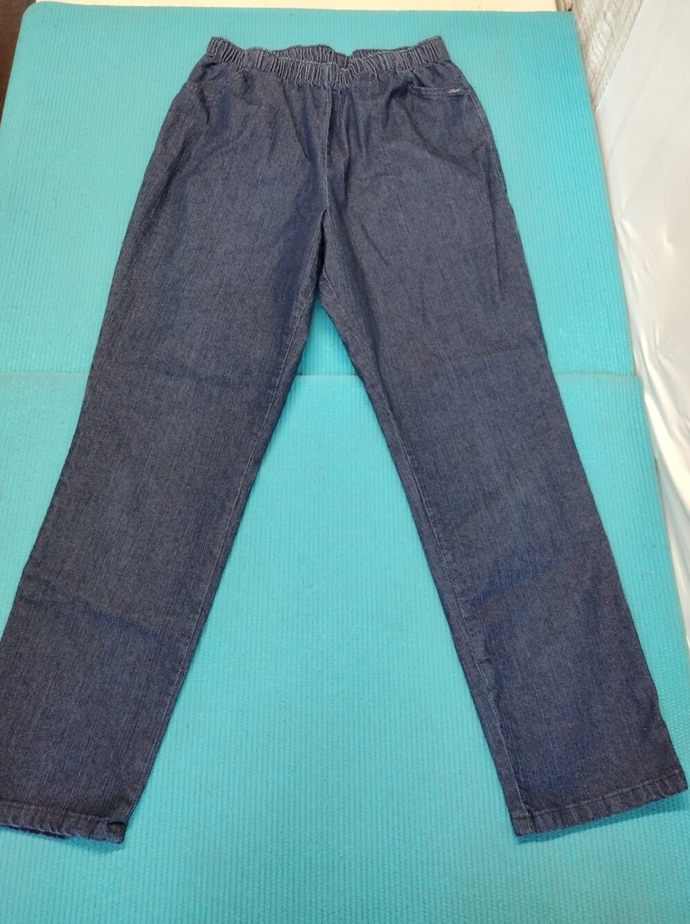 Chic Women's Elastic Waist Denim Pull On Pants - 12P
